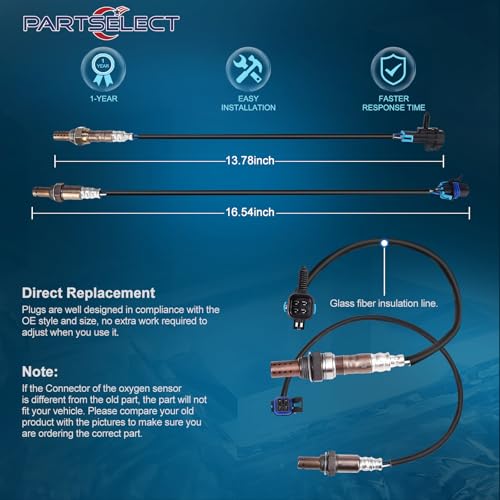4Pcs Oxygen O2 Sensor Upstream Downstream for Chevy Avalanche Tahoe 2007 by Partselect - Used condition - Image 4