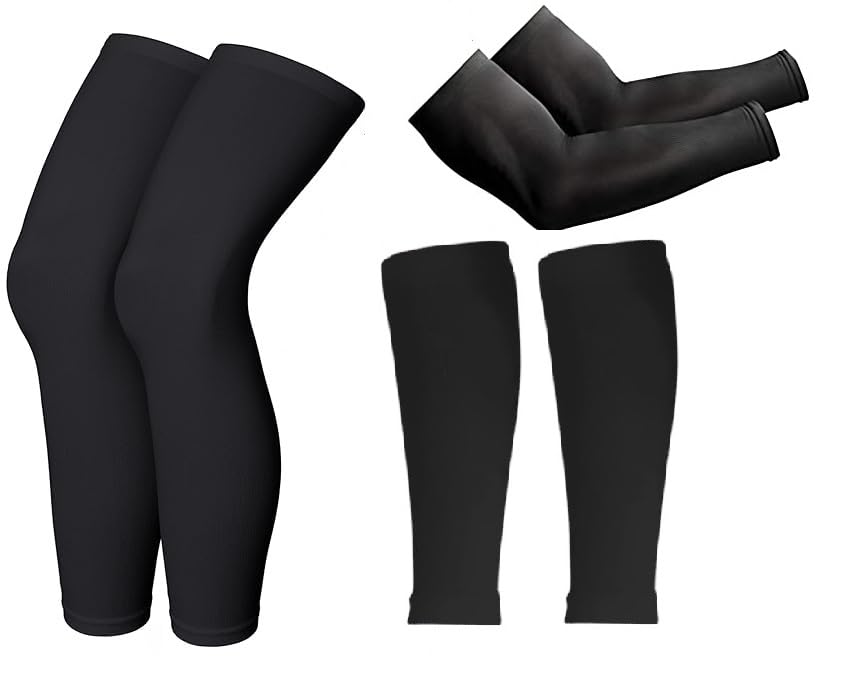 tinth Unisex UV Sun Protection Leg and Arm and calf Combo sleeve For UV, Dust, Summer, UV Sun Protection Arm Sleeves for Biking,Cricket,Cycling, Golf, Outdoor Sports-picture-21