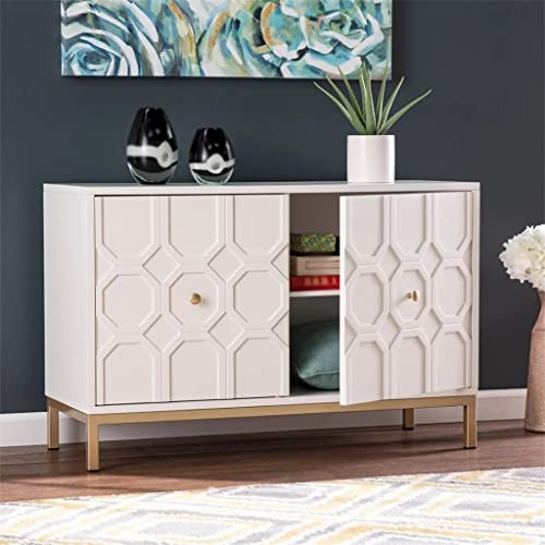 Tkfdc Wooden 2 Door Decorative Cabinet - White Living Room Dining Room Tv Cabinet Storage Sideboard #TOP3