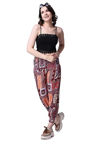 Image of POPWINGS Casual Boho Printed Joggers for Women || Stylish Western Women Joggers for Summer || Pull-On Women Joggers Pants || Women Joggers for Summer