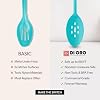 DI ORO Silicone Ladle & Spoons for Cooking – Large Kitchen Spoons for Mixing, Serving, & Stirring - Soup Ladle with Wide Bowl - High Heat Silicone Kitchen Utensils for Nonstick Cookware Safe (Teal) #1
