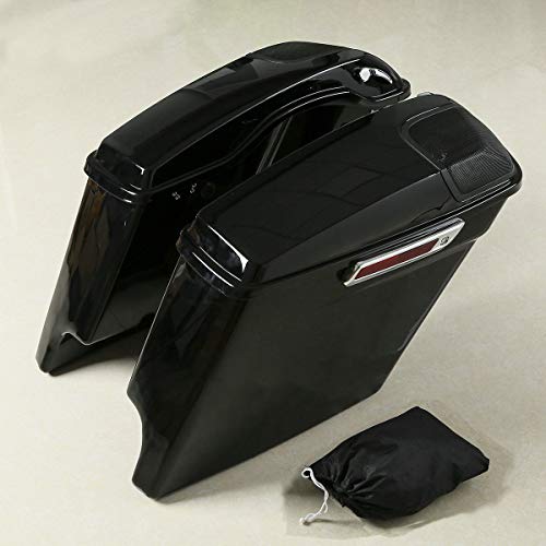 XMT-MOTO 5? Extended Stretched Saddlebags 5x7 Speaker Lids With Cut Outs fits for Harley Davidson Touring 2014-Later