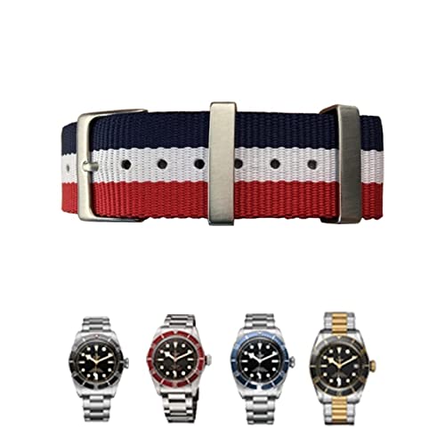 Bracelet de rechange en nylon réglable 21 mm haute résistance pour Seiko et Rolex