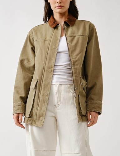 Esmeling Women Front Button Jacket Long Sleeve Contrast Collar Outwear Full Zipper Jacket with Pockets2