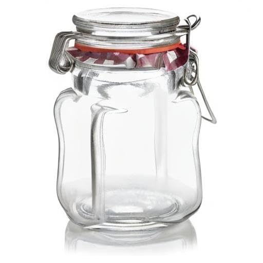 Image of Kilner Premium 6 x 70ml Airtight Clip Top Borosilicate Glass Jar |Glass Container Ideal for Kitchen Storage, Yogurt, Overnight Oats & Pickles