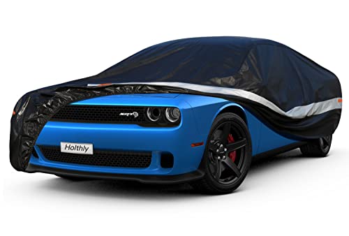 Image of 10 Layers Coupe Car Cover Waterproof All Weather for Automobiles,100% Waterproof Outdoor Car Covers Rain UV Protection. Custom Fit for Dodge Challenger, Ford Thunderbird, Pontiac Firebird,etc