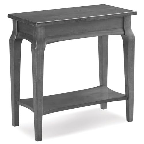Image of Leick Home Stratus End Table, 24 inch, Smoke Gray