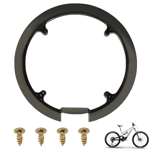 lrgnixs Fahrrad Kettenstrebenschutz MTB Kettenradabdeckung Kunststoff Kettenrad Abdeckung Schützt Kette Und Kettenschutz Fahrrad Zubehör für 42T- und 44T-Fahrräder Mountainbikes (Schwarz)