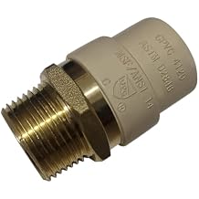 XFITTING CPVC Transition Coupling, 3/4 inch CPVC x 3/4 inch MNPT, Pack of 2