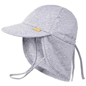 FURTALK Cotton Baby Toddler Sun Hat UPF 50+ UV Protection Kids Unisex Girls & Boys Summer Cap with Adjustable Chin Strap Neck Flap