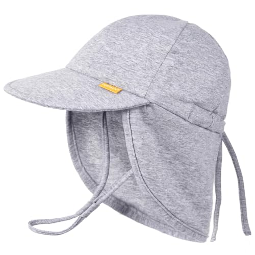 FURTALK Cotton Baby Toddler Sun Hat UPF 50+ UV Protection Kids Unisex Girls & Boys Summer Cap with Adjustable Chin Strap Neck Flap