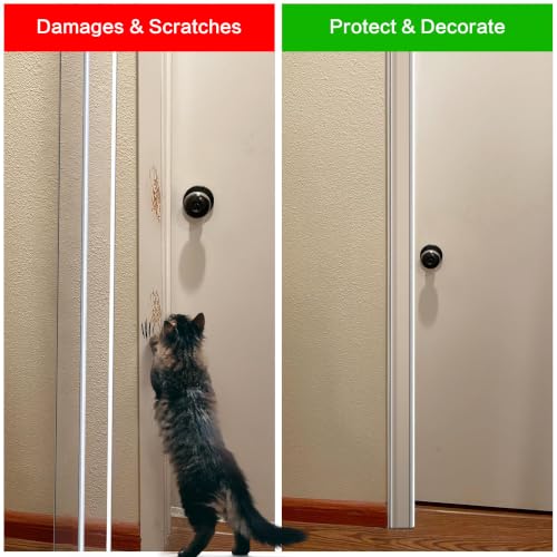 Image of Wall Corner Protector, Walls Edge Protector, Self-Adhesive Wall Corner Guards, PVC Double Side Edge Protector, Furniture Stairs Guard (Clear, 2pcs x 47.2''L x 1.97''W)