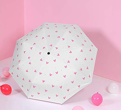 Image of House of Quirk 3-Fold Travel Umbrella - Auto Open /Close Ultra Light and Small Mini Umbrella with Carrying Pouch