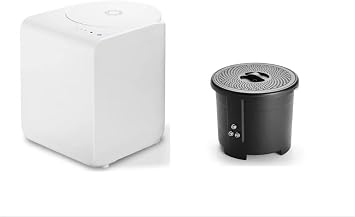 Airthereal Bundle | Revive Electric Kitchen Composter White and 1 Spare Bucket + Lid, 2.5L Capacity with SHARKSDEN Tri-Blade, Turn Food Waste and Scraps into Dry Compost Fertilizer