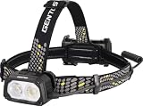 GENTOS(ジェントス) LED ヘッドライト USB充電式 【明るさ1000ルーメン/実用点灯8時間/後部認識灯】 専用充電池使用 ティーレックス TX-D434R