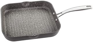 Stellar Rocktanium SP56 26cm Grill Pan with Rock Hard QuanTanium Non-Stick Coating, Dishwasher & Oven Safe, Induction Ready, Guarantee with 10 Year Non-Stick Warranty