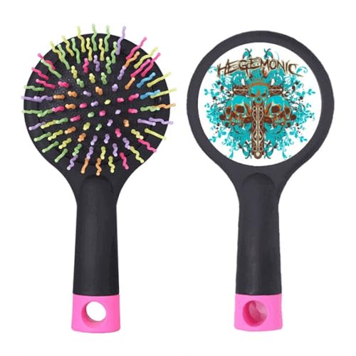 Brosse à cheveux démêlante Graffiti Street avec base coussin flexible en bleu et noir