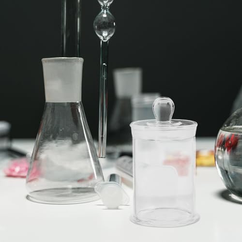 ARTIBETTER Glass Specimen Bottle with Frosted Neck and Sealed Lid, 60x90mm Laboratory Display Glass Sample Container for Chemical Reagents and Experiment Supplies - Thumbnail 7