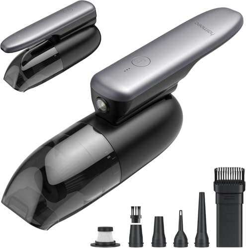 Image of Handheld Vacuum Cordless Rechargeable,Air Duster & Vacuum Cleaner with LED,Portable Car Vacuum,0.99 lbs Lightweight,100W High Power Hand Held Vacuums for Pet /Car /Home /Office