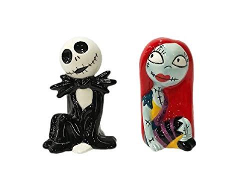 Disney Nightmare Before Christmas Jack Skellington & Sally Salt and Pepper Shake Set