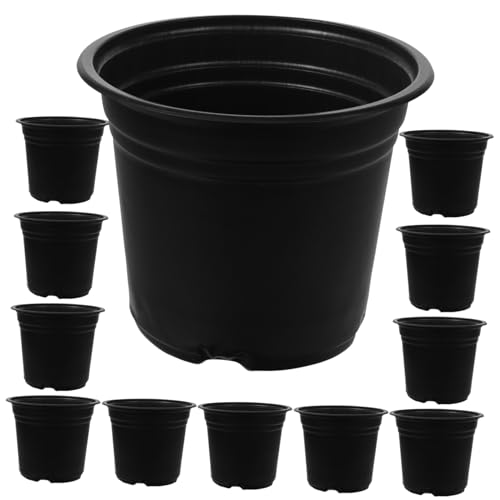 Happyyami 1 Juego Maceta De Vivero De Plantas Suculentas Macetas Maceta con Drenaje Recipiente para Plantar Suculentas Jardinera De Plastico Grande El Plastico Black 50 Pcs