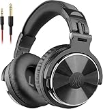 OneOdio Over Ear Kopfhörer mit Kabel, 50mm Treiber, Bassklang, 6.35 & 3.5mm Klinke, Share-Port, Geschlossene DJ Headphones für Studio, Podcast, Monitor, Handy, PC, MP3/4 (Pro-10 Schwarz)