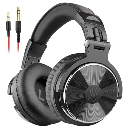 OneOdio Over Ear Kopfhörer mit Kabel, 50mm Treiber, Bassklang, 6.35 & 3.5mm Klinke, Share-Port, Geschlossene DJ Headphones für Studio, Podcast, Monitor, Handy, PC, MP3/4 (Pro-10 Schwarz)