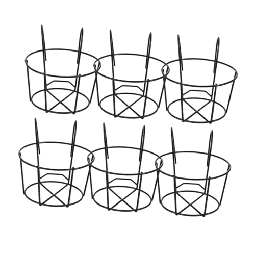 Levemolo 6piezas Soportes De Metal para Macetas Colgantes Suspensión para Jardineras De Ventana y Balcón Soporte De Hierro para Caja De Flores Fácil Instalación Negro para Decoración Interi