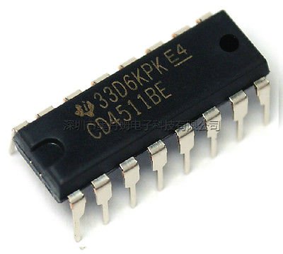 Leyal 3pcs CD4511 CD4511BE 4511 CMOS BCD to 7 Segment, decoder IC