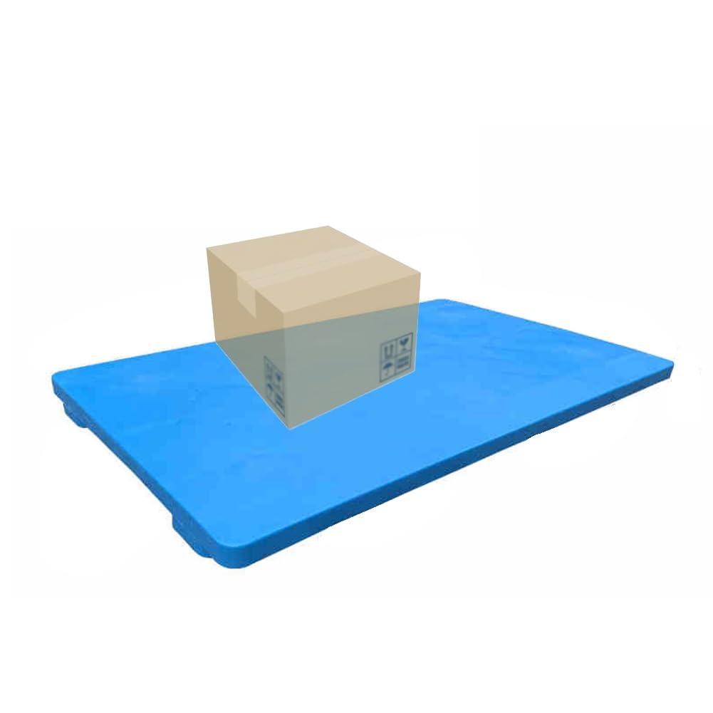 XLIHAWY Plastic Pallet, Wear-Resistant Commodity Storage Goods Pad, HDPE Lightweight Pallet for Warehouses Storage Rooms Industrial Environments(100x60x5cm/4pcs)