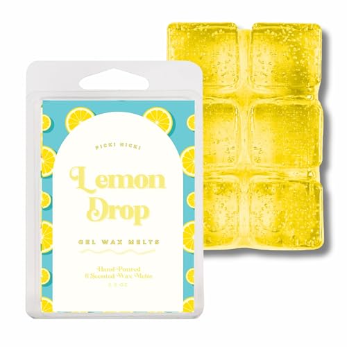 Gel Wax Melts Infused with Quartz Crystals for Candle Wax Warmer Set of Two (Lemon Drop)