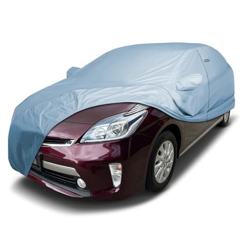 Image of iCarCover Premium Car Cover for 2012-2015 Toyota Prius Plug-in Hybrid Heavy Duty Waterproof All-Weather Automobiles Custom Fit Indoor Outdoor UV Snow Protection Covers with Straps and Bag
