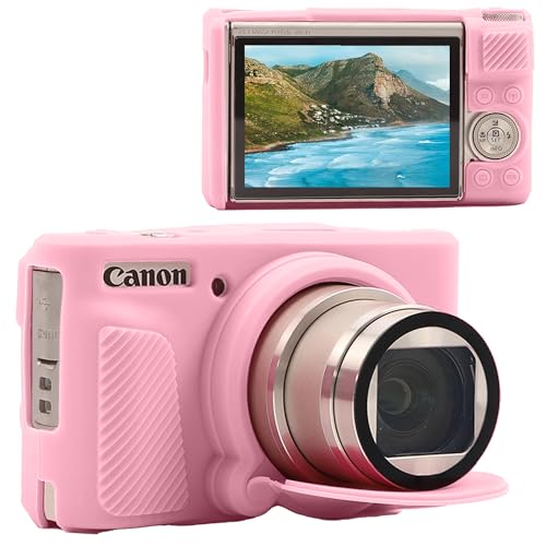 Coque silicone Canon SX730 SX740 étui protection rose housse appareil photo