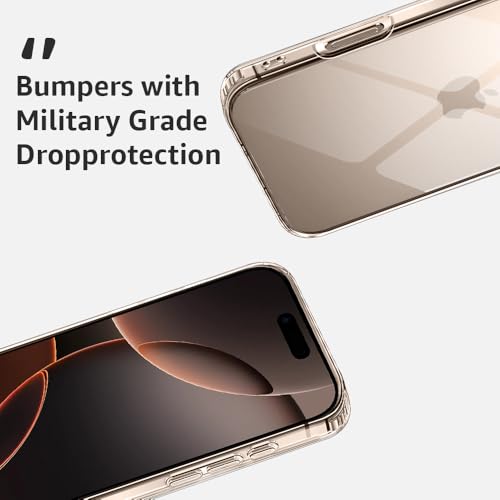 Image of Amozo for iPhone 16 Pro Back Case Cover |Ultra Hybrid Camera and Drop Protection Back Case Cover for iPhone 16 Pro - (Polycarbonate|Clear)