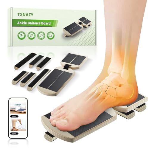 Ankle Balance Board Foot Strengthener with Adjustable Shape Balance Rods