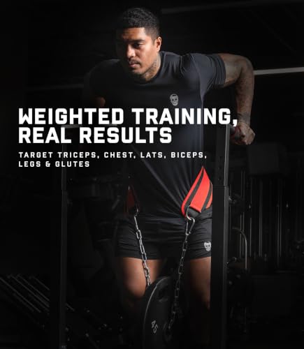Image of Gymreapers Dip Belt With Chain For Weightlifting, Pull Ups, Dips - Heavy Duty Steel Chain For Added Weight Training