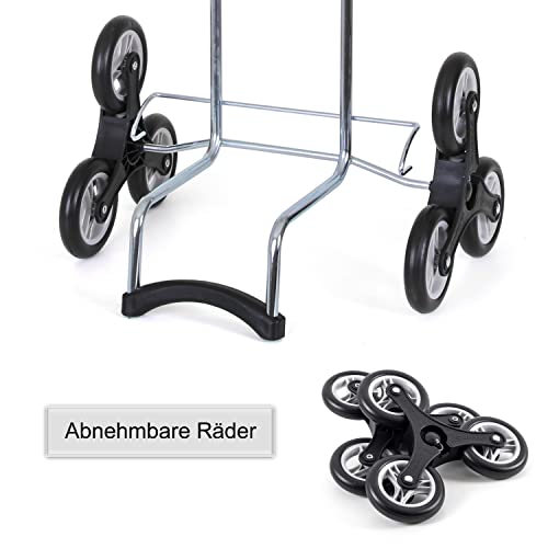 Andersen Shopper Treppensteiger Scala Stahl mit Rad Ø 3 x 13 cm und 47 Liter Tasche Hera rot – Bild 7