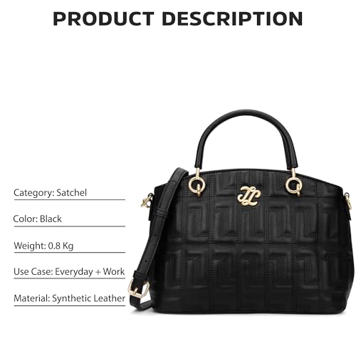 Image of Lavie Signature Women's Quilt Tinian Satchel Handbag | Satchel Bag For Work | Ladies Purse | Stylish Shoulder Bag | Gift For Women