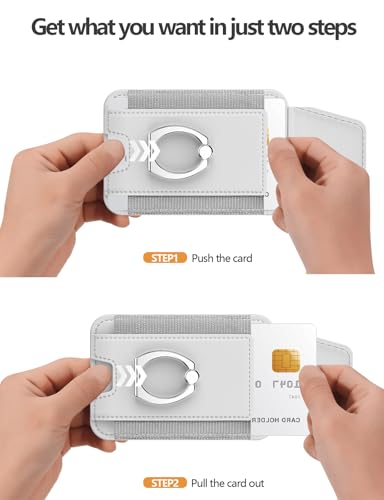 Image of For Magsafe Wallet with Grip, 6-Card Holder, Stronger Magnetic Card Wallet Holder for iPhone 17 /16 /15, iPhone 14 /13 /12 Series, Leather Magnetic Phone Wallet with Privacy Flap, RFID Blocking, Grey
