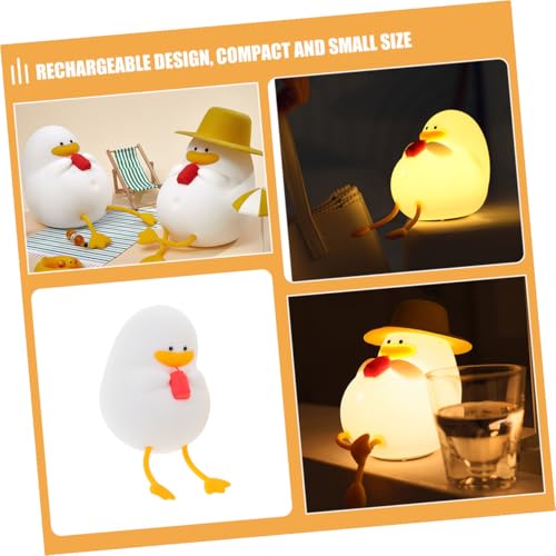 Lámpara de Noche de Mesa con Forma de Pato de Silicona miniatura 4