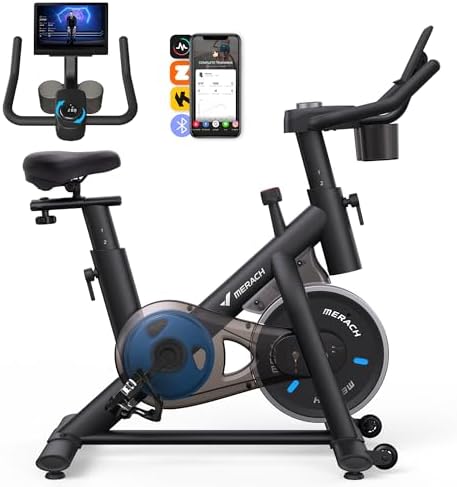 MERACH Bicicleta Estática en Casa con Resistencia Ajust...