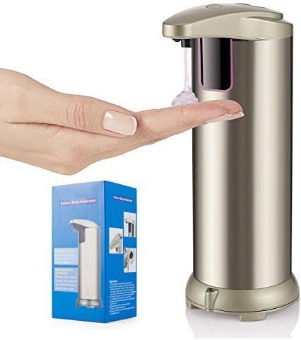Automatic Touchless Soap Dispenser, Fingerprint Resistant Stainless Steel Hand Soap Dispenser