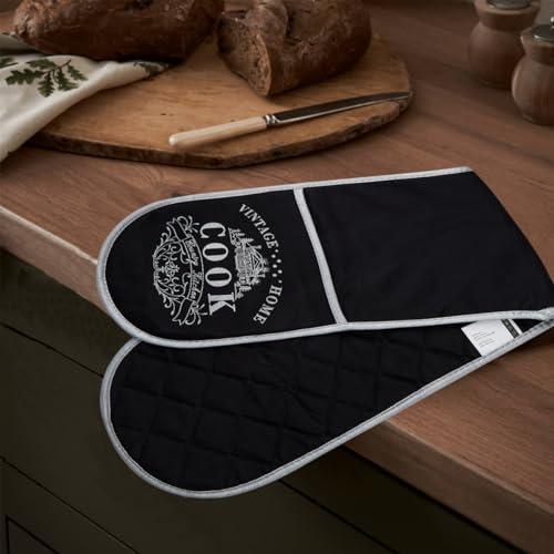 Premier Housewares 100% Cotton Oven Glove Double Oven Gloves Double Oven Mitt Heat Resistant Oven Gloves 83 X 2 X 18 Cm - Image 6