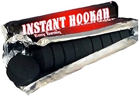 Hookah Charcoal 100 Tablets- 10 Rolls 40MM Hookah Nargila Coals for Shisha Smoking-Instant Light 10 Rolls 100 Tablets