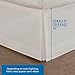 Fresh Ideas Bedding Tailored Bedskirt, Classic 14” Drop Length, Pleated Styling, Full, White