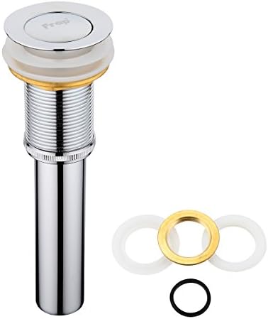 Frap Bathroom Faucet Vessel Basin Vanity Sink Pop Up Drain Stopper without Overflow, Polished Chrome Finish