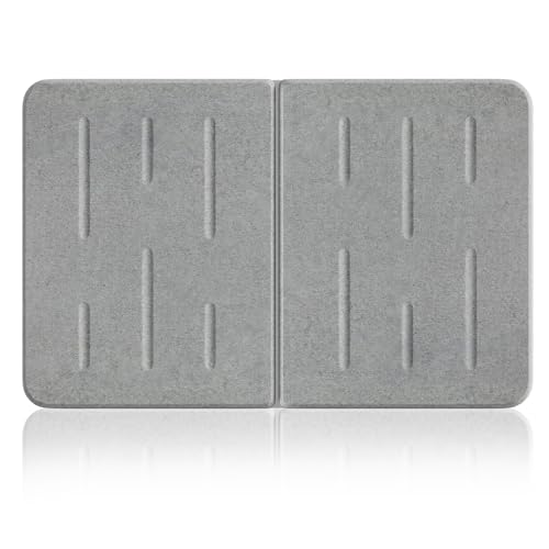 SpaceAid Stone Bath Mat, Instant Dry Diatomaceous Earth Shower Mat Non Slip, Large Bathroom Quick Dry Diatomite Bath Mat, Fast Drying Water Absorbing Stone Mats (Gray)