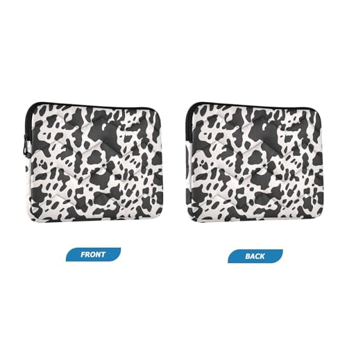 Funda para portátil 13-14 pulgadas textura vaca negra resistente al agua miniatura 2