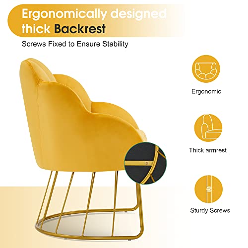 Barberpub Living Room Chair, Manicure Chair For Technician, Modern Home Chair, Makeup Beauty Vanity Chair, Nail Salon Chair For Manicurist 3510 (Orange) #TOP5