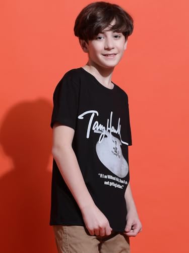 Image of Li'l Tomatoes Boys Cotton T-Shirt | Graphic Printed Half Sleeve Casual Summer Wear | Soft & Breathable | 9-16 Years